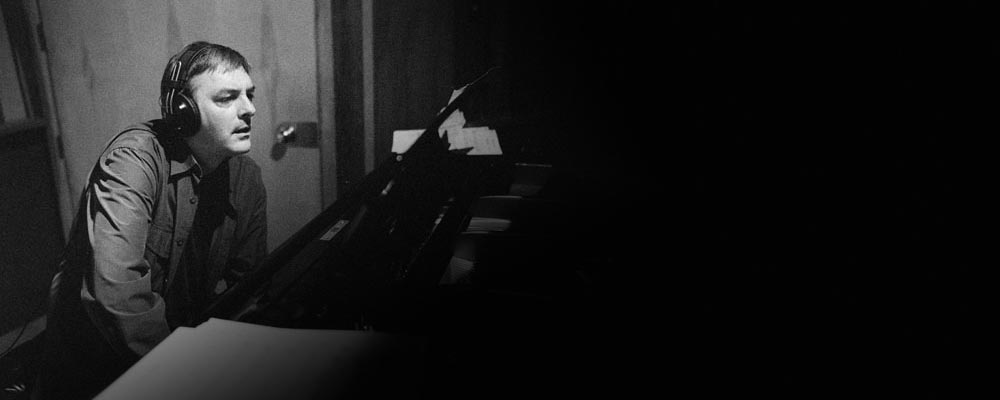 Christian Jacob talks over the next chart at Santa Barbara Sound Design recording studio. Recording "Contradictions: a look at the music of Michel Petrucciani. - Photo by Michael Gottlieb