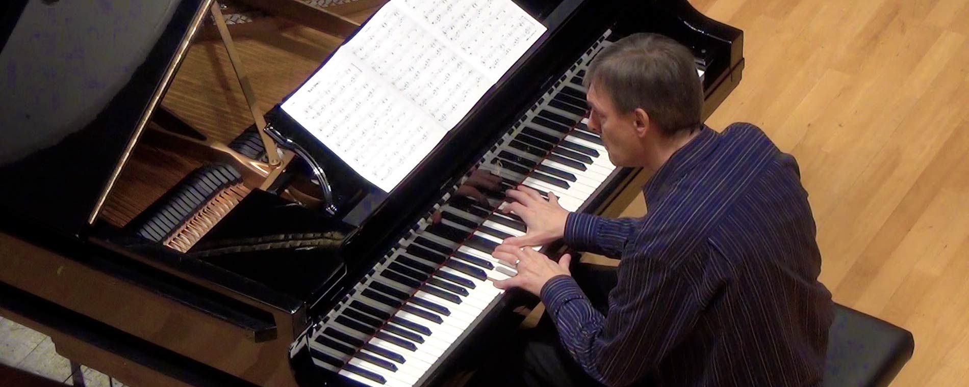 Christian Jacob recording "Beautiful Jazz" live in 2014